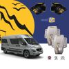 Heosafe Buscamper Sloten VAN Security Pakket voor Fiat Ducato X290 2022 - heden Grijs