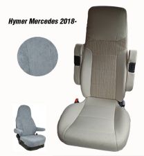 Badstof stoelhoezen set voor Hymer Mercedes 2018 - heden aguti stoelen grijs