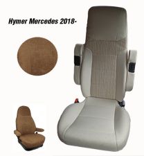 Badstof stoelhoezen set voor Hymer Mercedes 2018 - heden aguti stoelen mokka