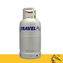 Aluminium LPG tankfles + Multiventiel met Livello meter 14kg