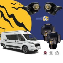 Heosafe Buscamper Sloten VAN Security Pakket voor Fiat Ducato X250 / X290 tot 2021 Zwart